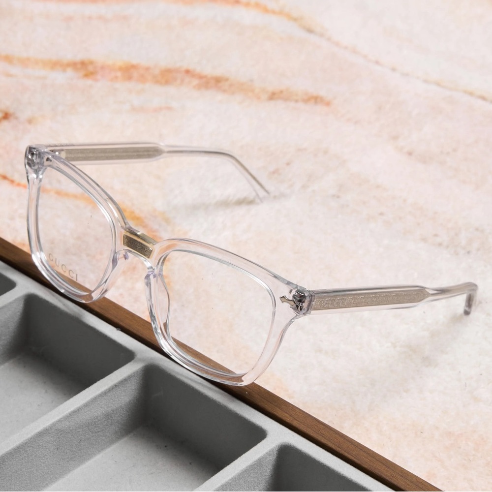 Gucci Transparent Square Eyewear